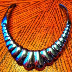 Vintage Los Ballesteros Massive Cuff Necklace Sterling Silver 925